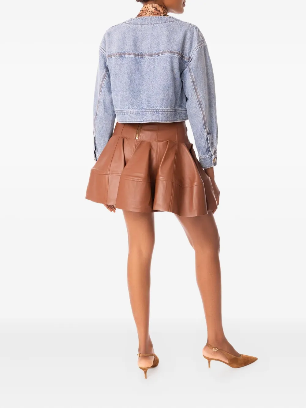 Zimmermann Button-up Denim Jacket In Brown