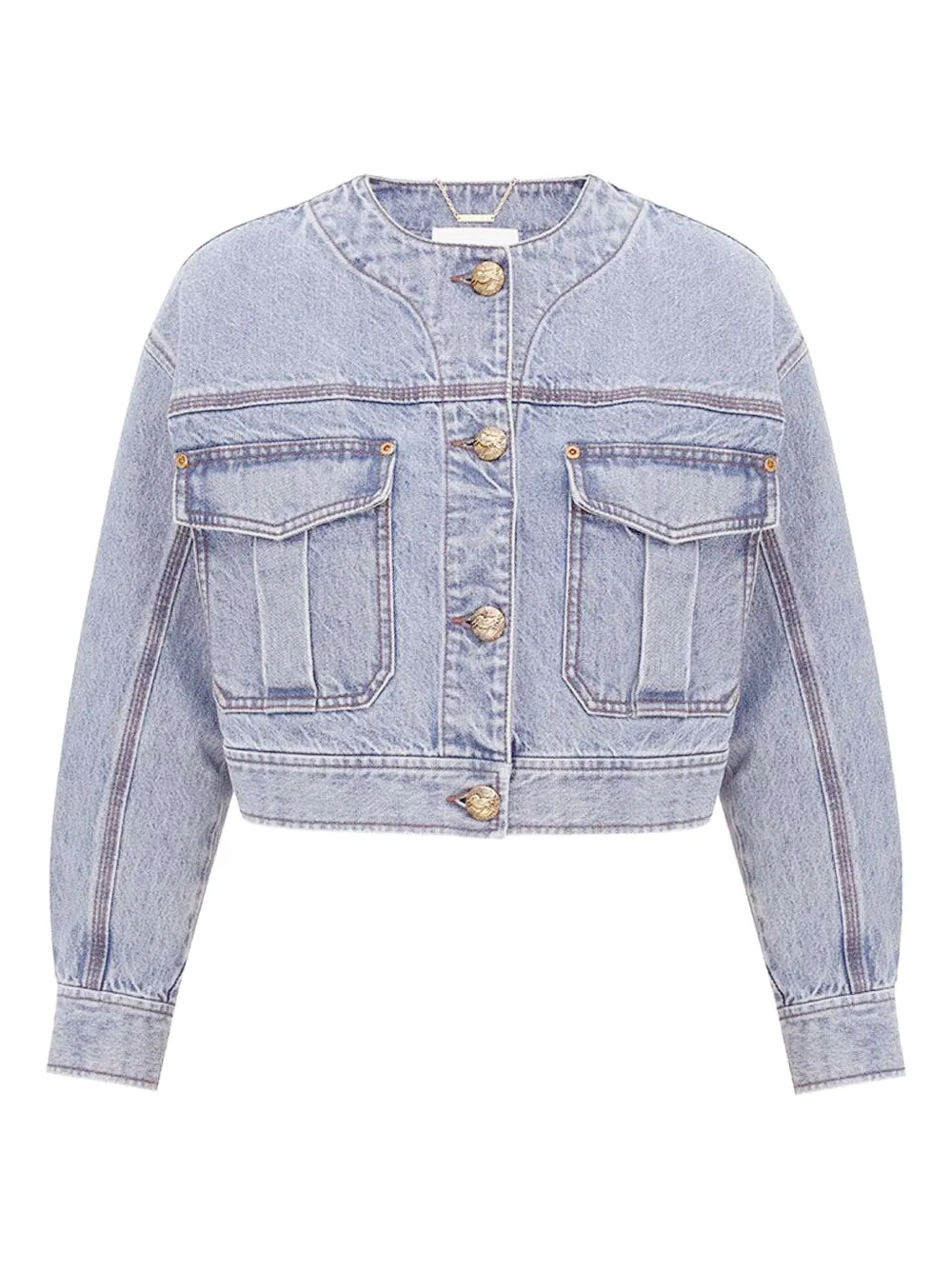 ZIMMERMANN button-up denim jacket | Brown | Image 1