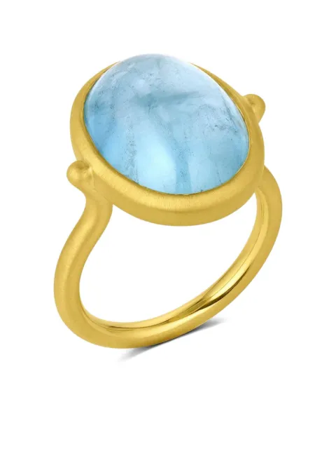 Leigh Maxwell anillo The Og en oro amarillo de 18kt con aguamarina