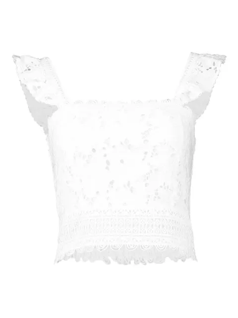 Temptation Positano Elsa eyelet-embroidered ruffled blouse