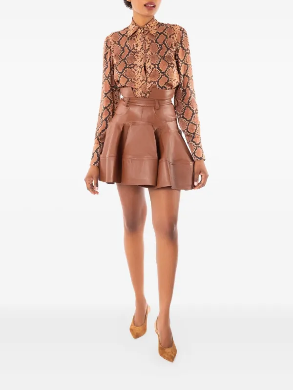 zimmermann leather dress Zimmermann Ladybeetle Wrap-Effect Ruffled Metallic Textured-Leather Midi  Dress Metallic In Gold - 70% Off