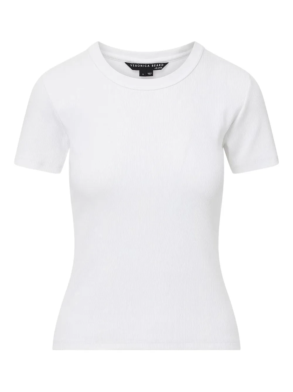 Veronica Beard Pruitt Ribbed Crew-neck T-shirt In White