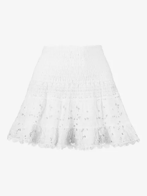 Temptation Positano smocked eyelet skirt