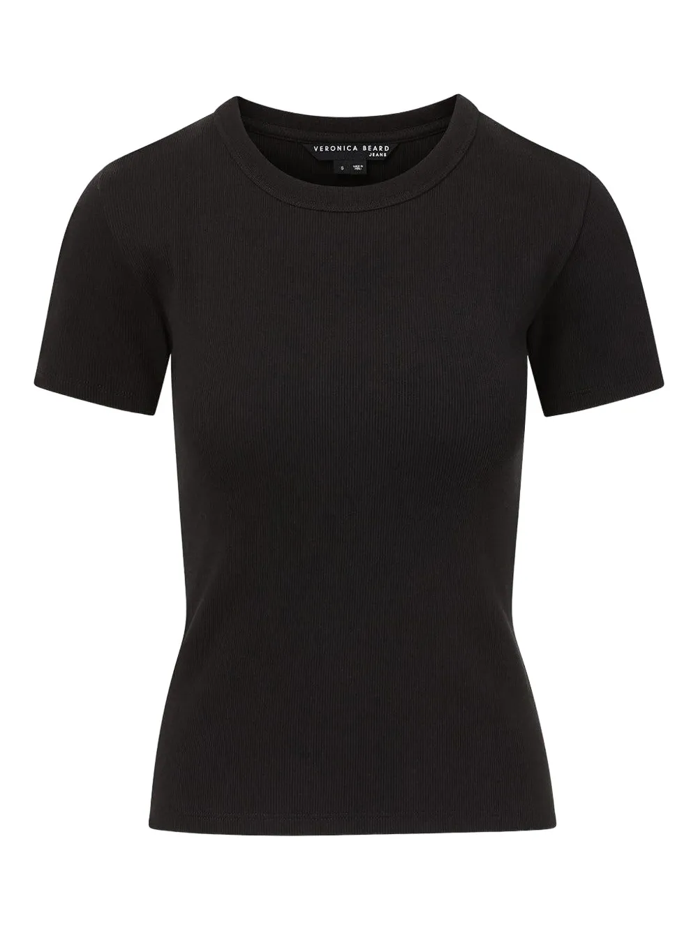 Veronica Beard ribbed crew-neck T-shirt | Black | Image 1