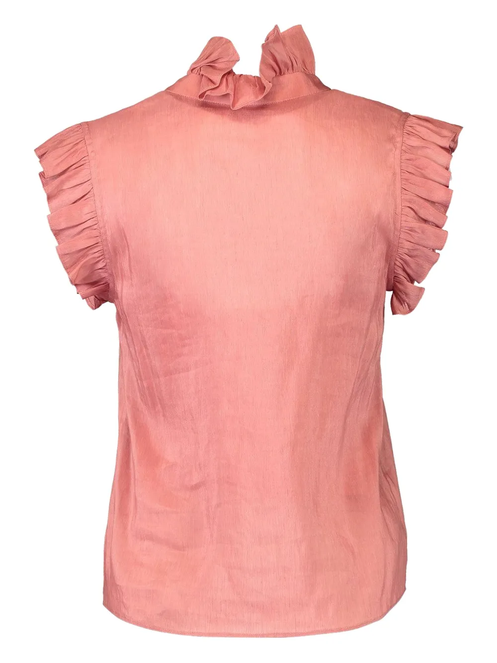 Christy Lynn Marfa blouse met ruches en gedrapeerde hals - Roze