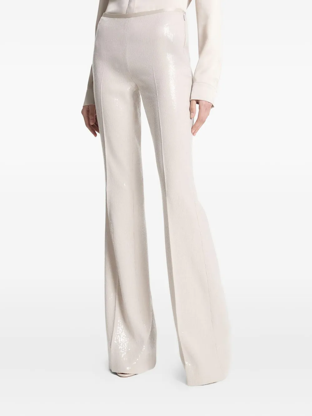 Michael Kors Collection Broek verfraaid met pailletten Beige