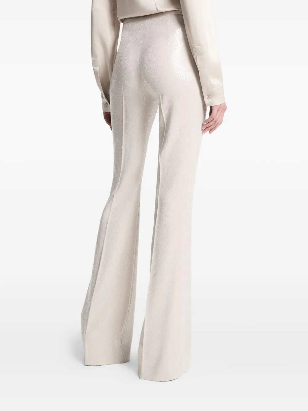 Michael Kors Collection Broek verfraaid met pailletten Beige