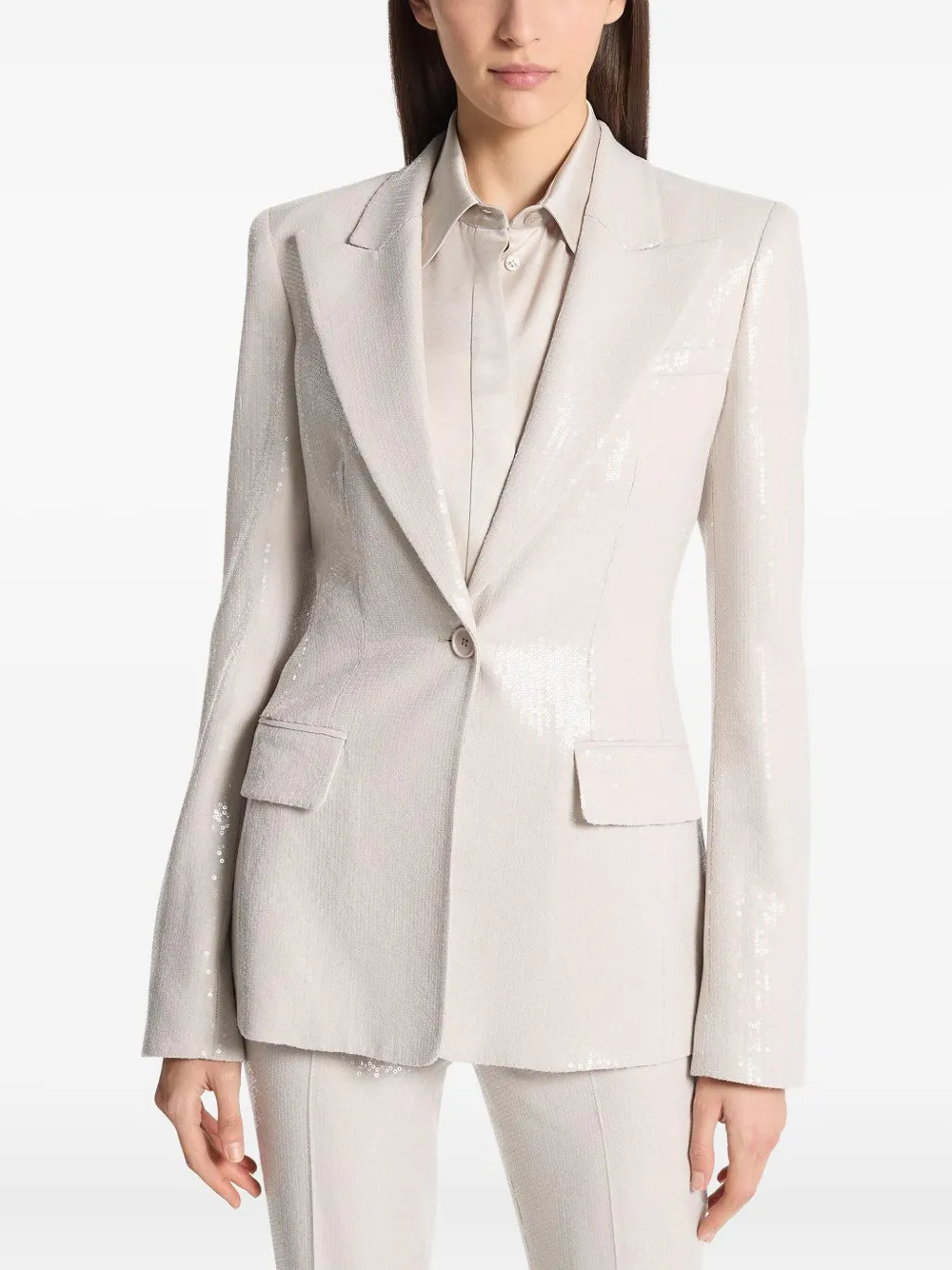 Michael Kors Collection Georgina sequin-embellished single-breasted blazer | Blazers | Image 2