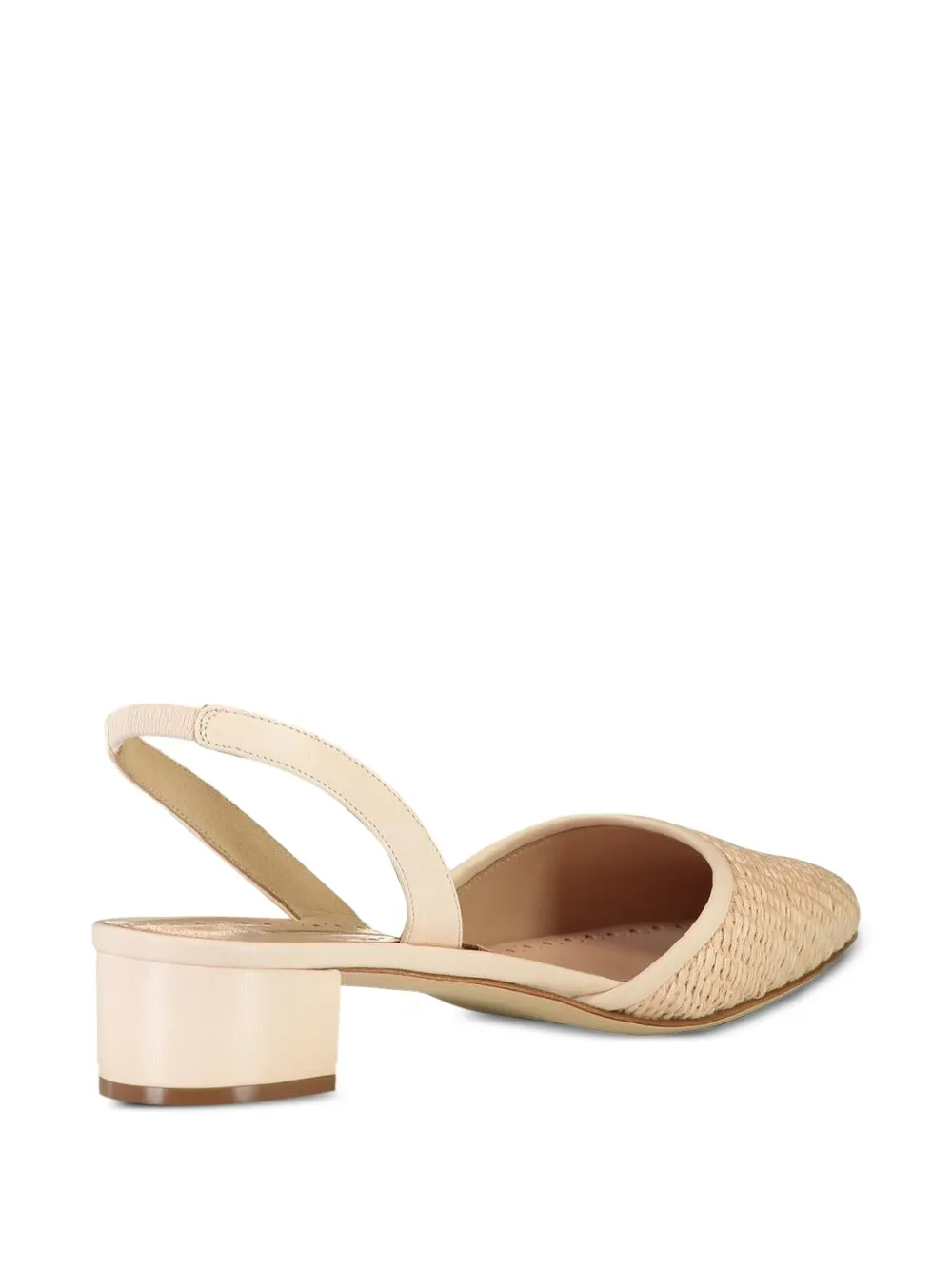 Manolo Blahnik 30mm Raffro Samba Tondo Woven Slingback Pumps In Gold