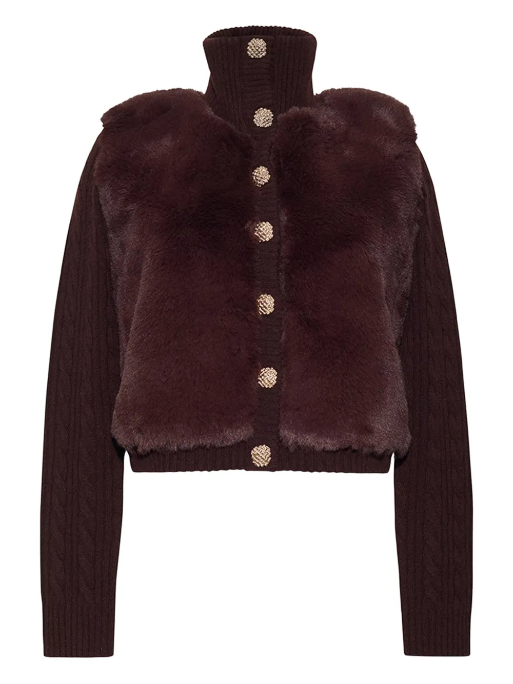 Cara Cara Logan cable-knit jacket | Brown | Image 1