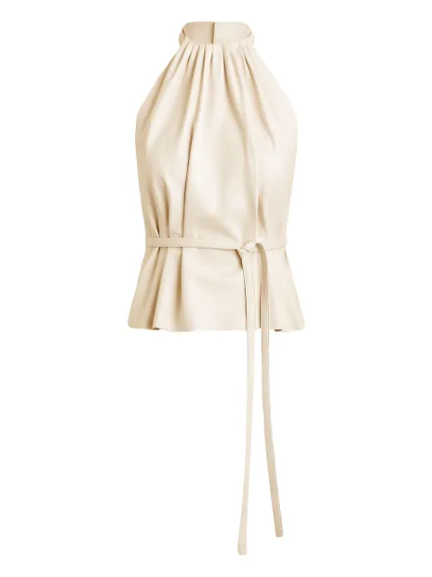 Scanlan Theodore top fruncido con cuello halter