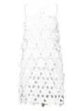 Alexis Lily flower-appliqué mini dress - White