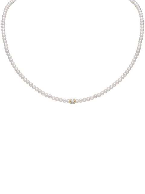 Moksh collar en oro amarillo de 18kt con diamantes y perlas de agua dulce