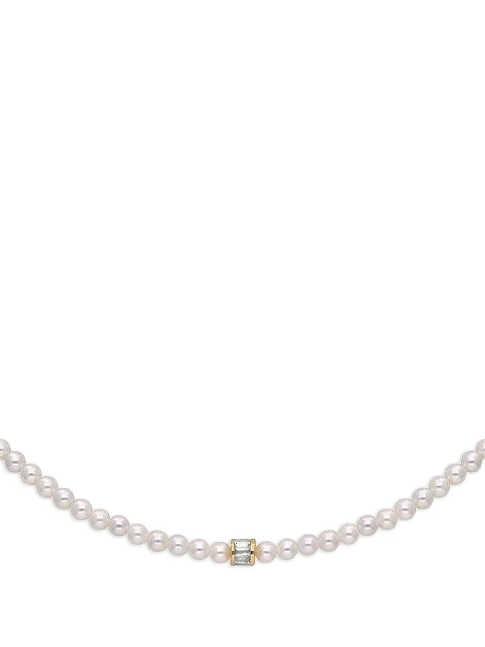 Moksh 18K yellow gold diamond and freshwater pearl necklace | Image 2