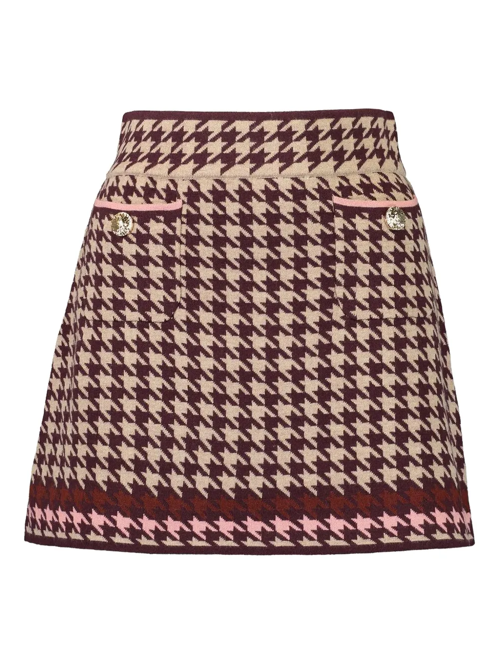 Cara Cara  Lynne houndstooth pocket skirt | Neutrals | Image 1
