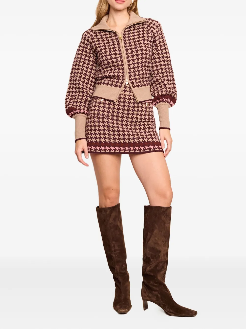 Cara Cara  Lynne houndstooth pocket skirt | High-Waisted Skirts | Image 2