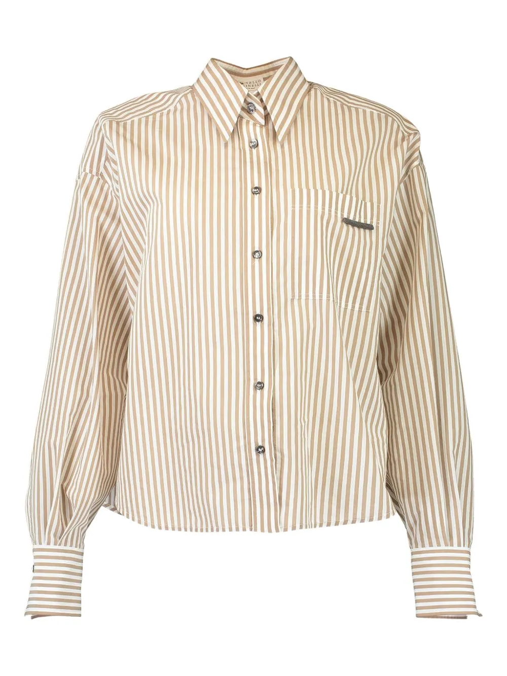 Brunello Cucinelli camisa Techno Stripe | neutro | Image 1