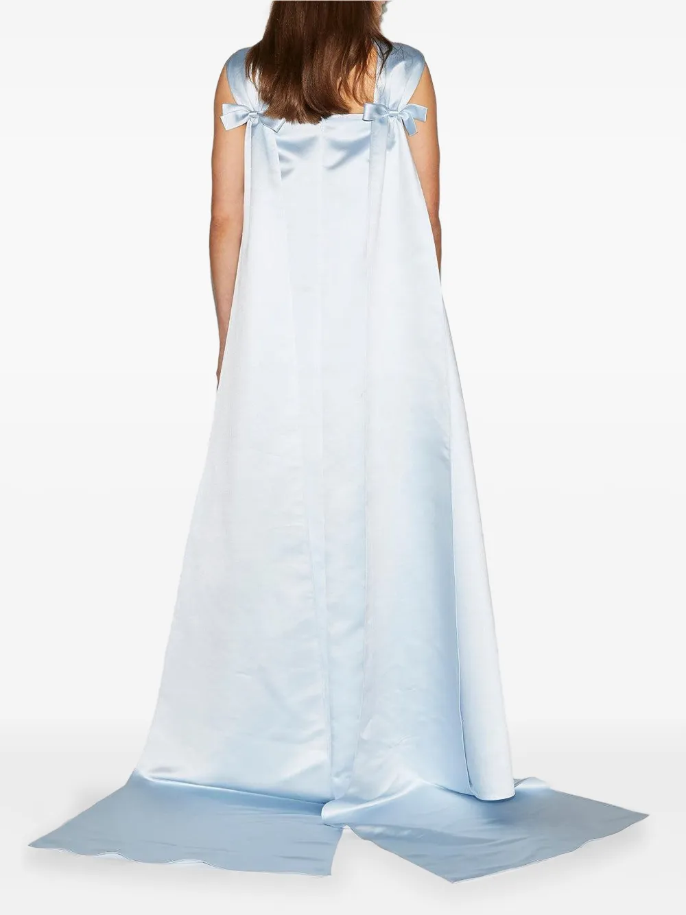 Huishan Zhang Amoret Crystal-embellished Cape Dress In Blue