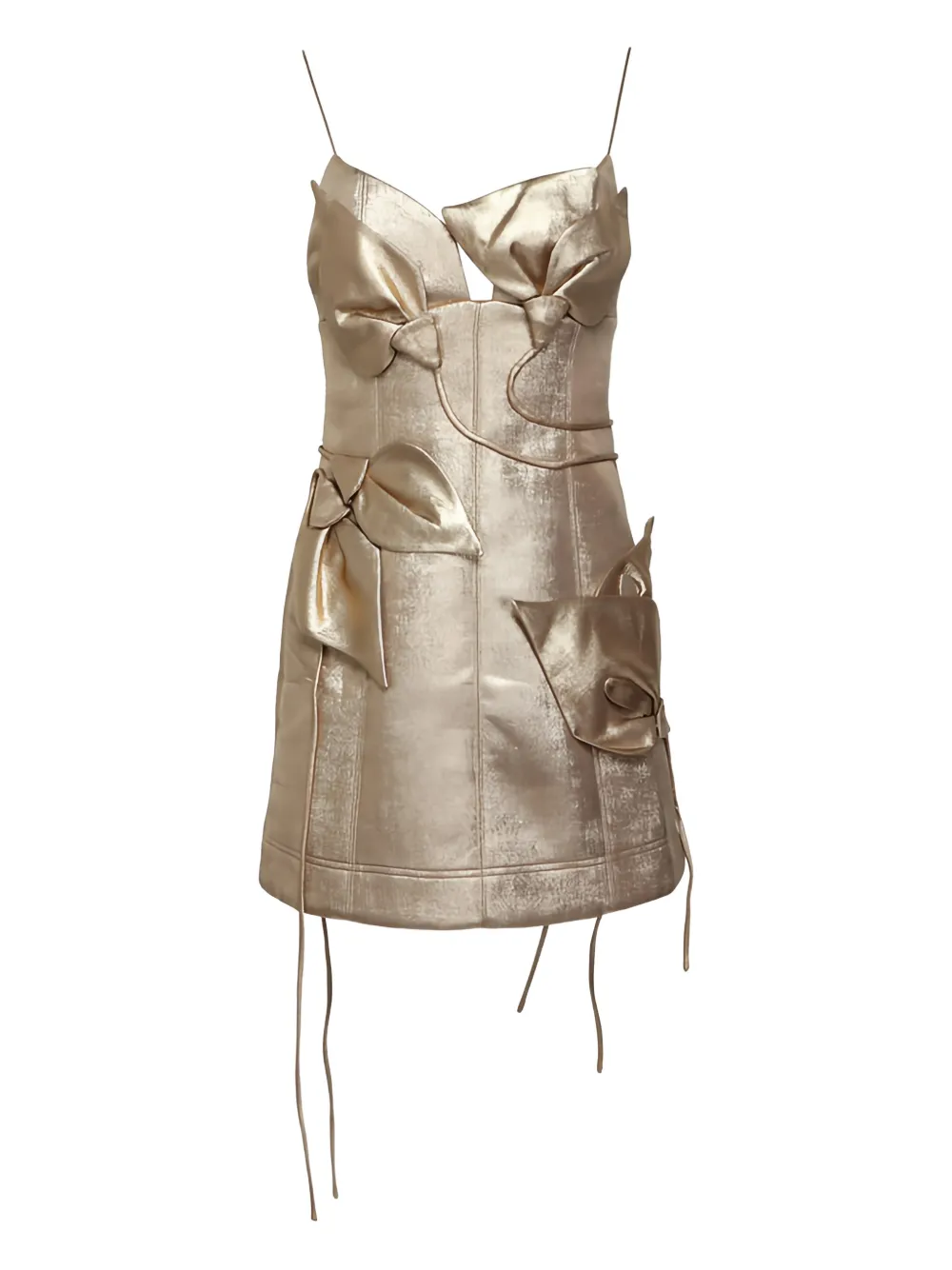 Acler Hillsome bow-embellished mini dress - Oro