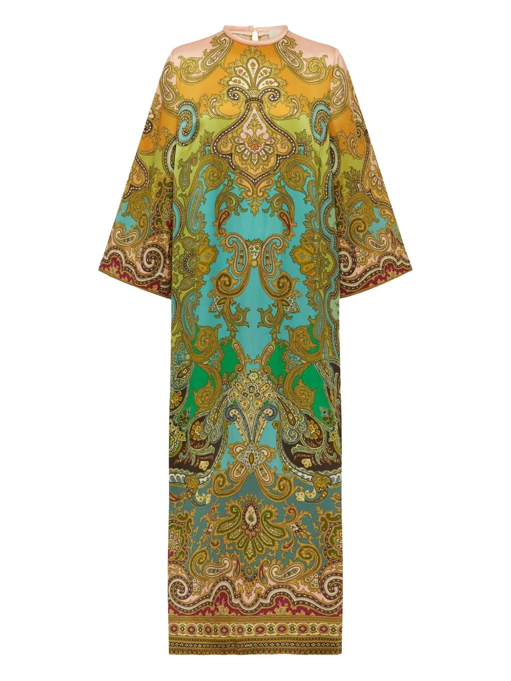 ALEMAIS Clemenza paisley-print high-neck midi dress | Yellow | Image 1