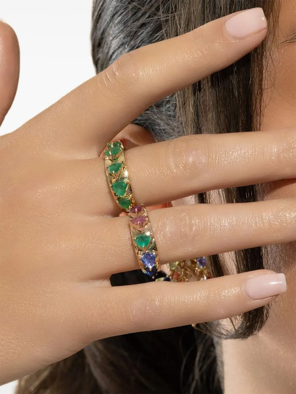 Carol Kauffmann 18kt Yellow Gold Mandala Emerald Ring In Gold