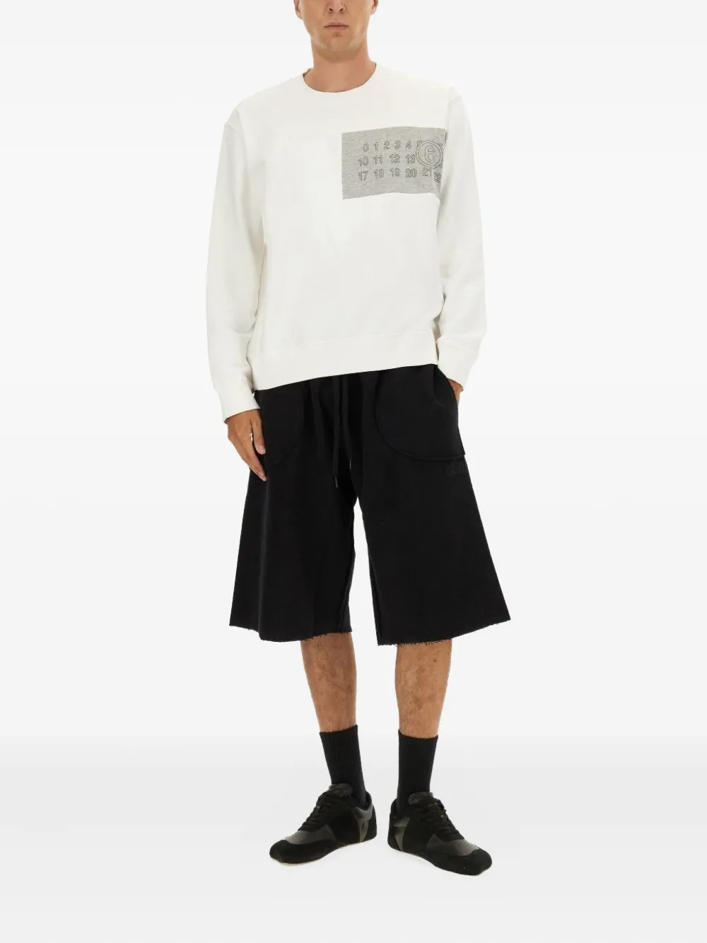 MM6 Maison Margiela Numbers-motif sweatshirt - Wit