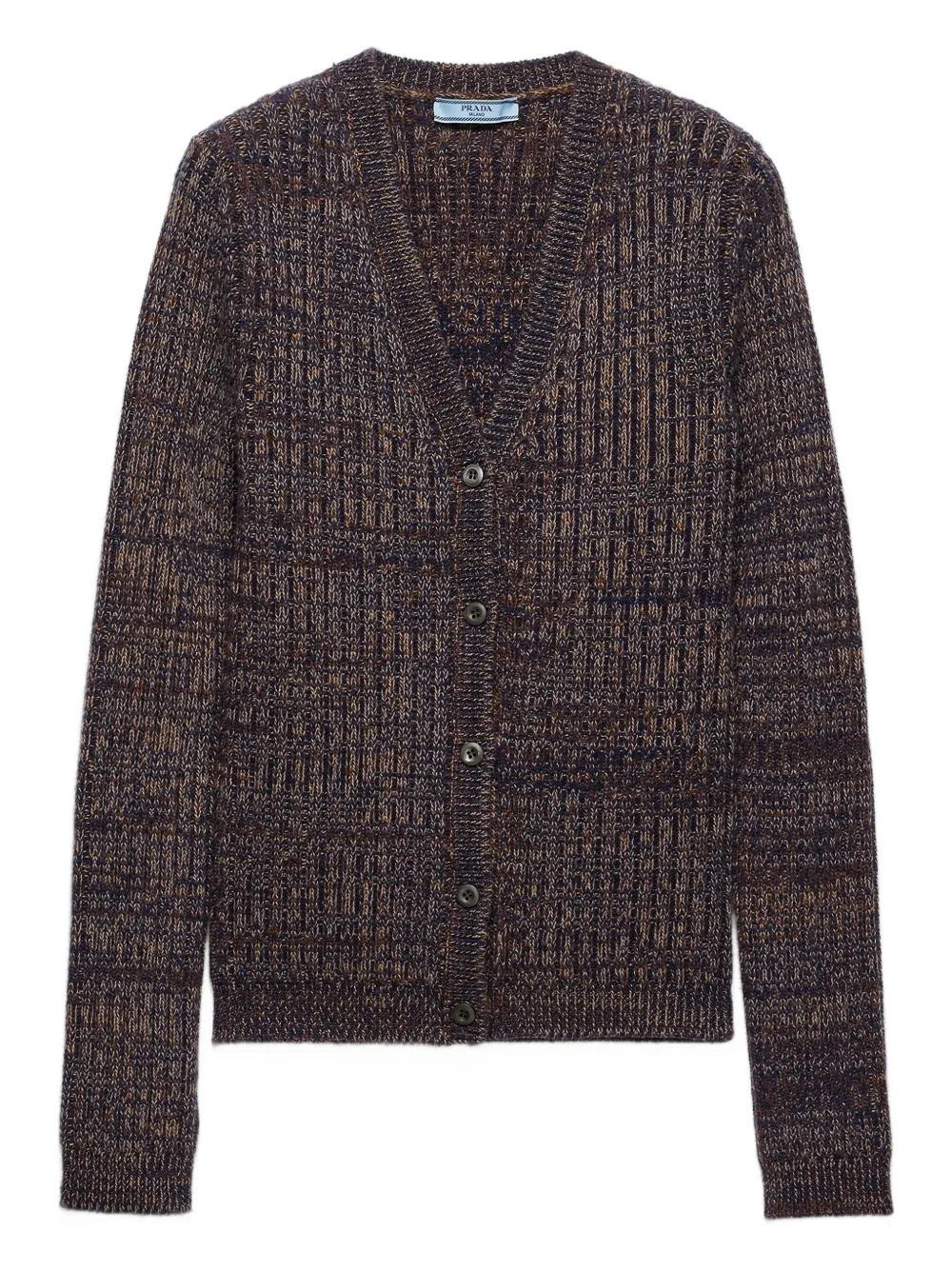 Prada rib-knit V-neck cardigan | Blue | Image 1