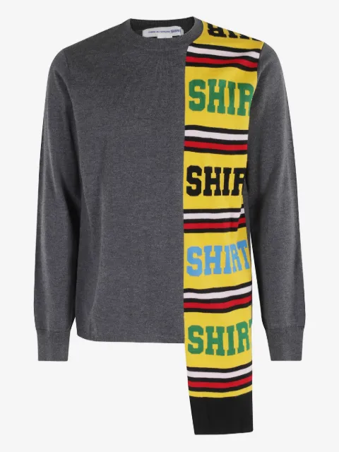Comme Des Garçons Shirt Trui met gestreept vlak