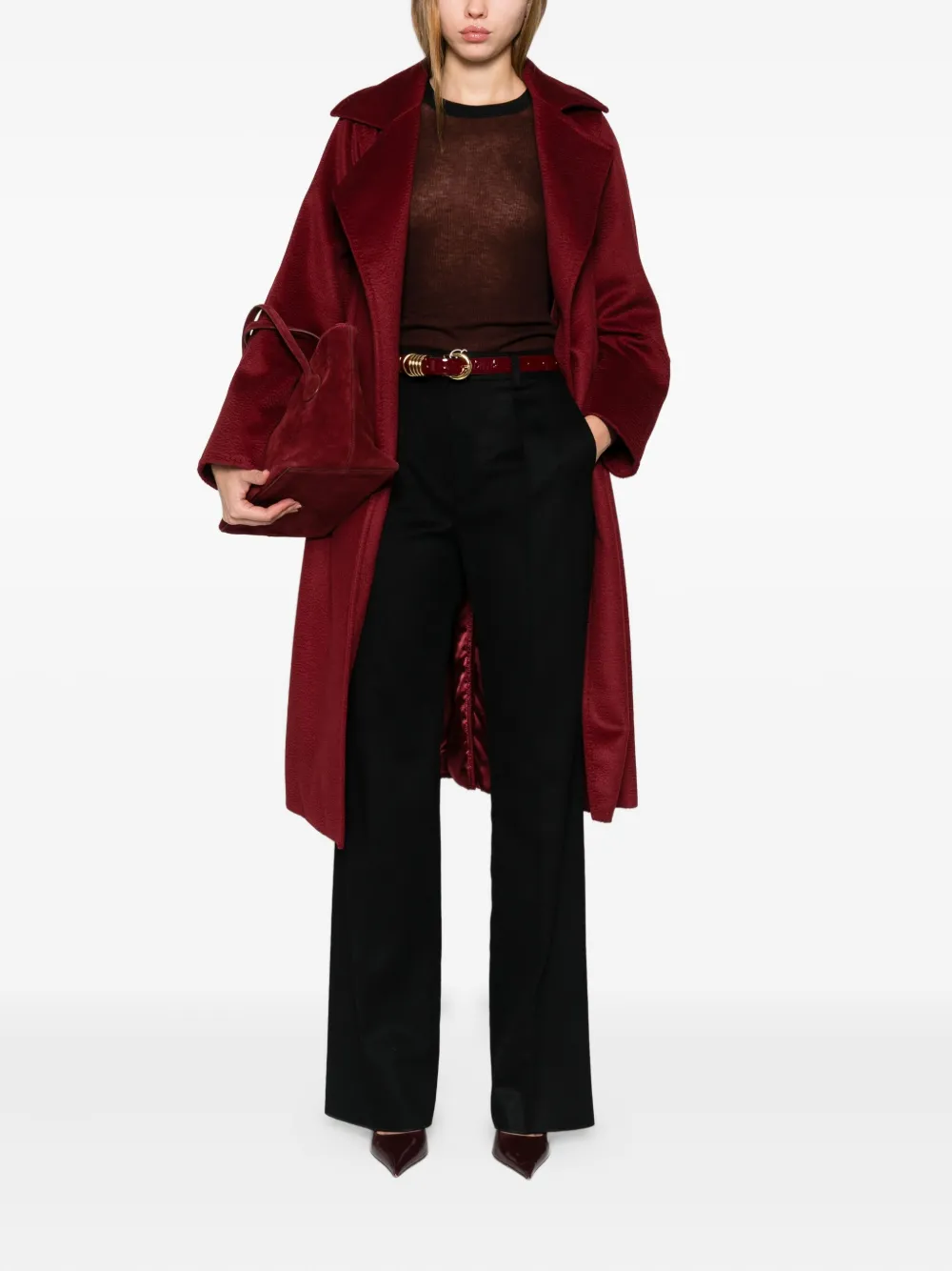 Max Mara Pantalon met geplooid detail - Zwart