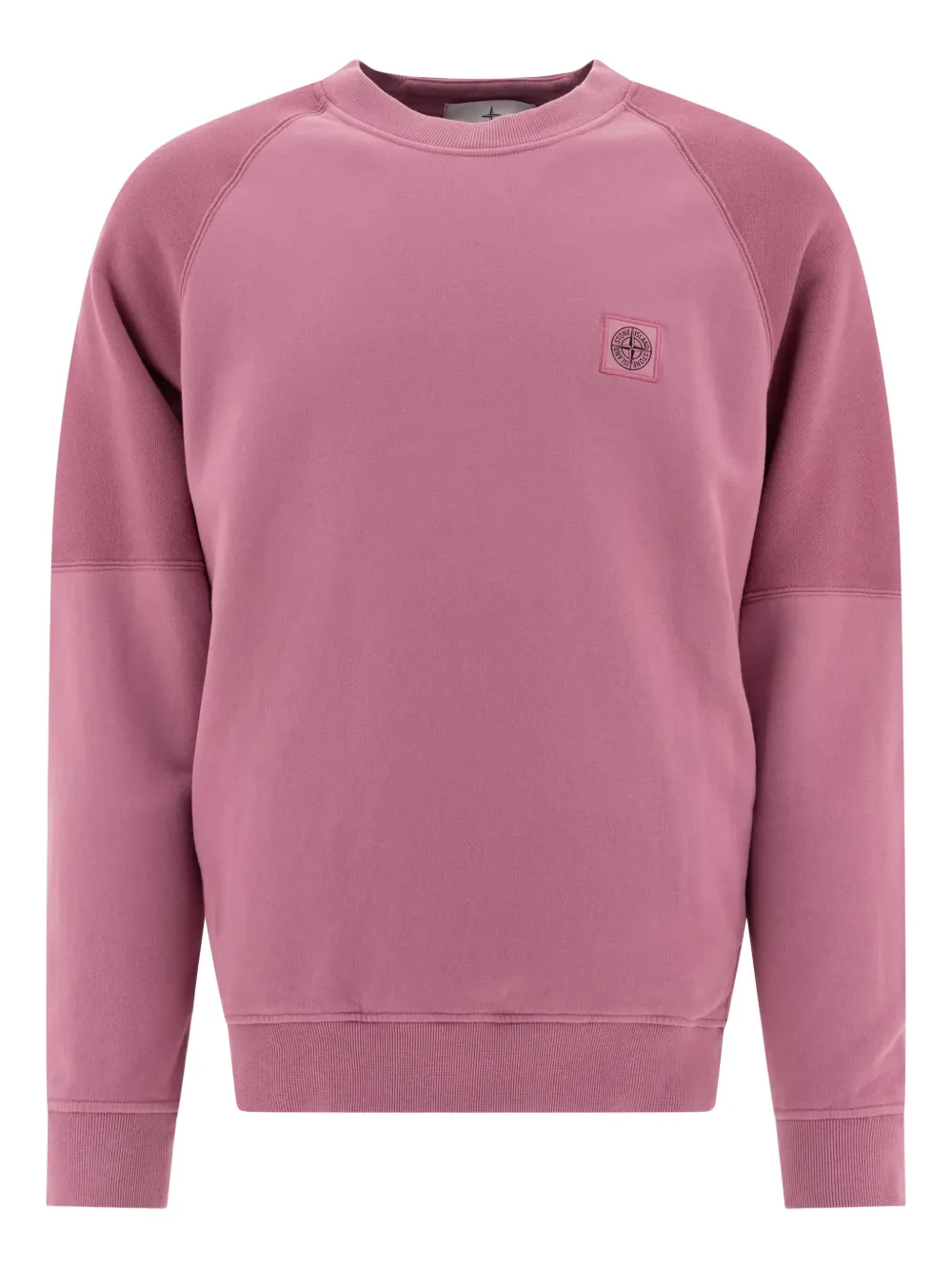 Stone Island logo-patch raglan-sleeve sweatshirt - Rosa