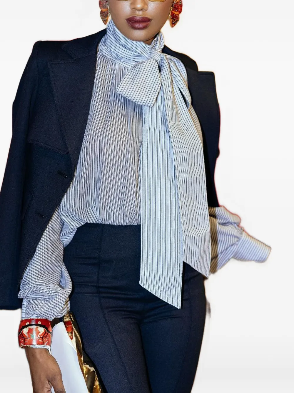 Smythe Blazer met stormklep en knopen Zwart