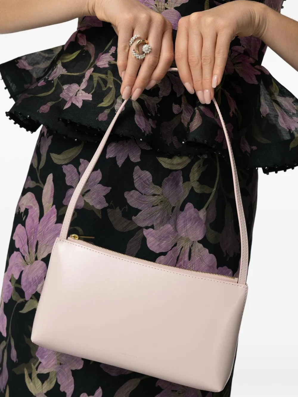 Mansur Gavriel Gaia Zip-top Shoulder Bag In Pink