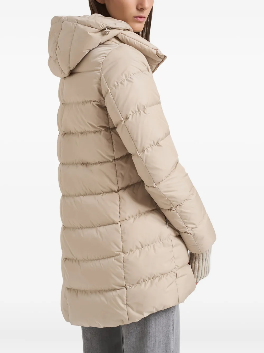 Herno Zip-fastening Padded Coat In Neutral