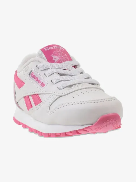 Reebok Kids Classic Step Flash "White/Pink" sneakers