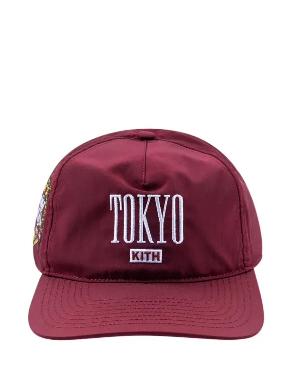 KITH Tokyo-embroidered Cap Red FARFETCH LB