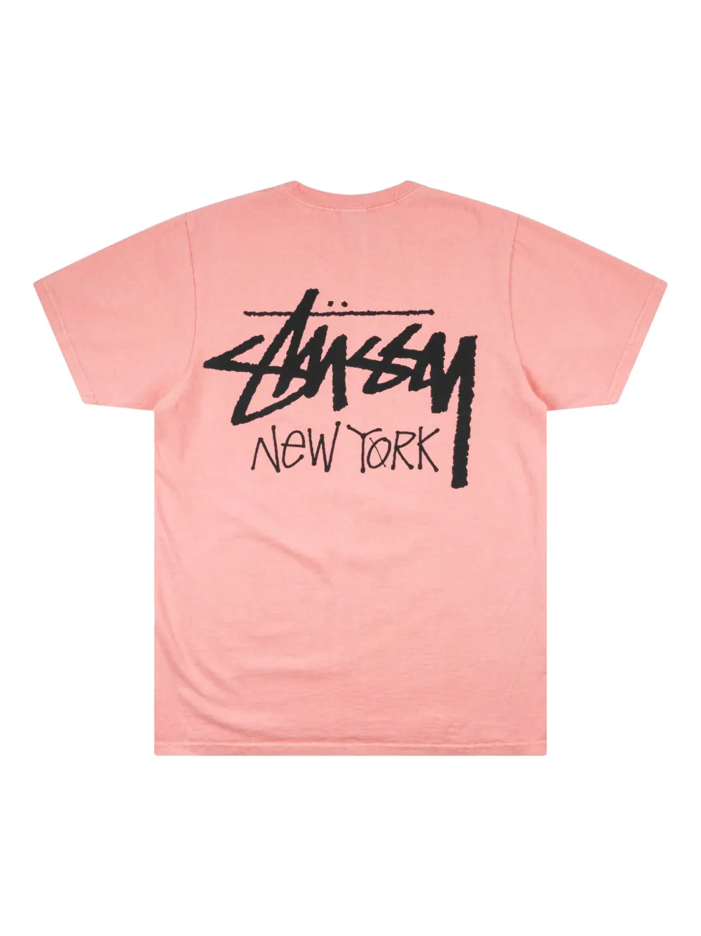 Stüssy New York logo-print T-shirt - Roze