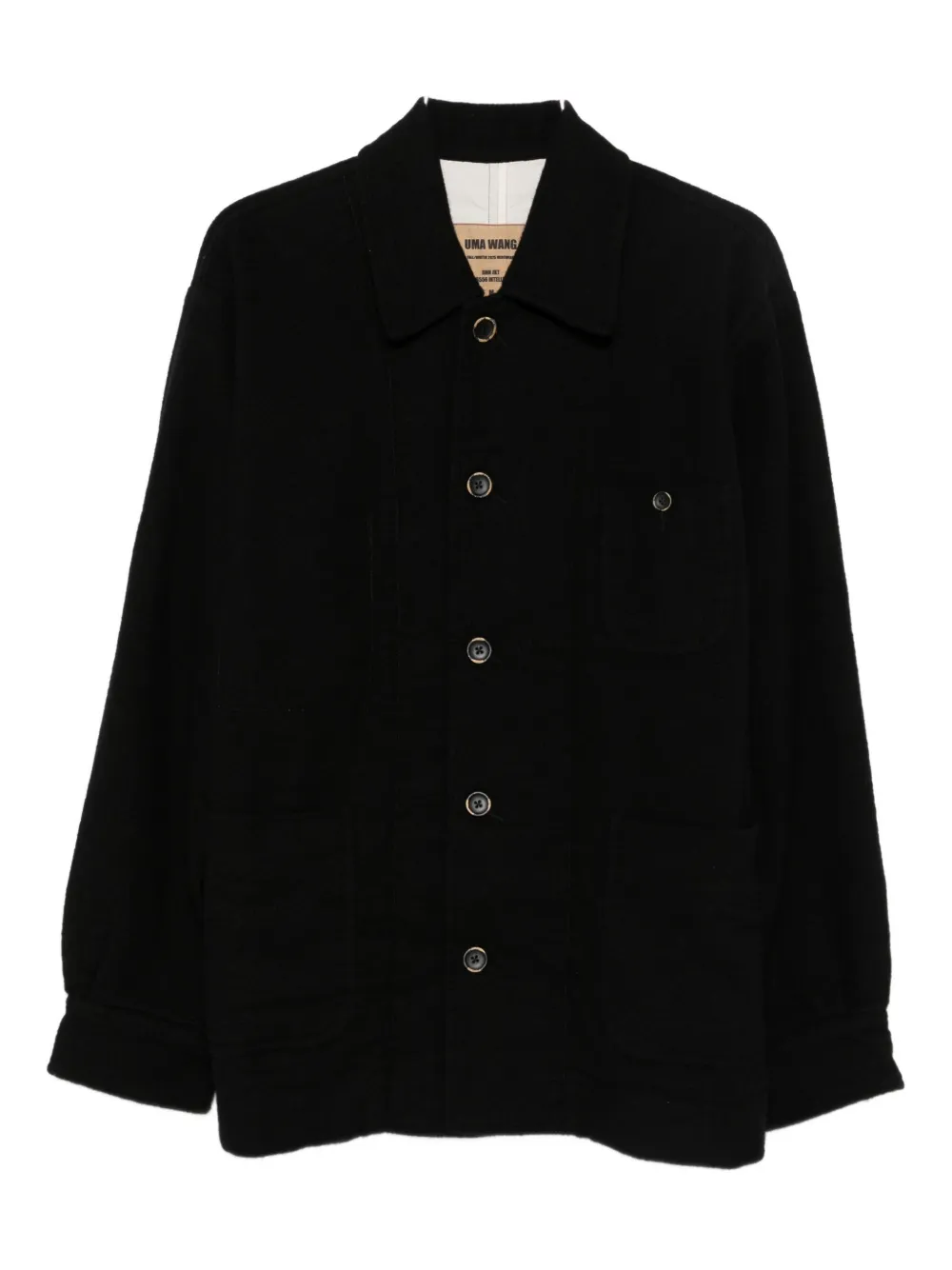 Uma Wang Button-fastening Patch-pocket Jacket In Black