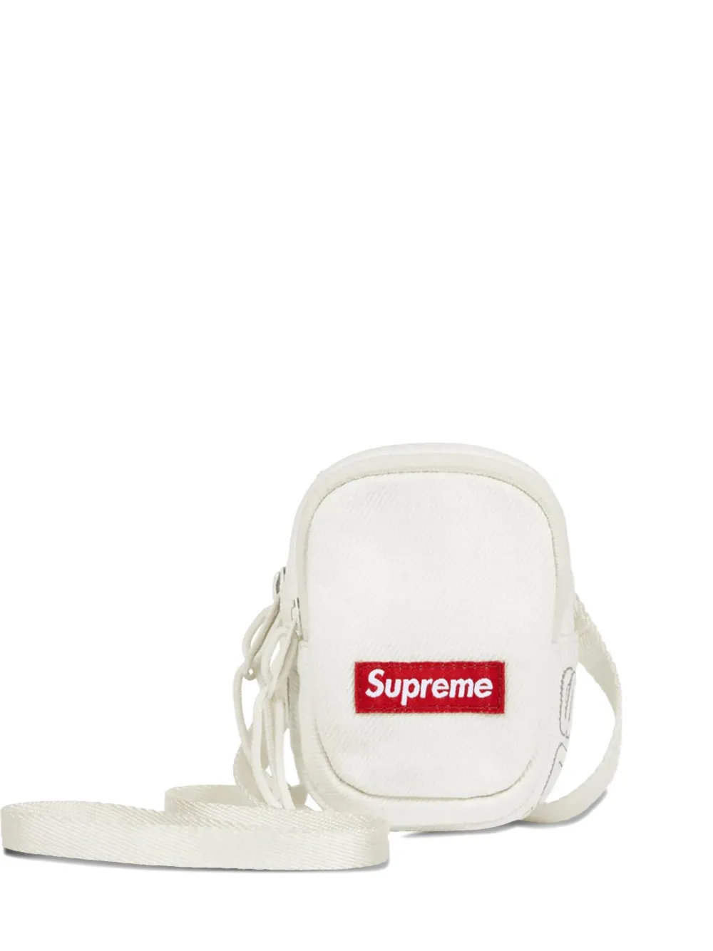 Supreme mini denim "White" crossbody bag | White | Image 1