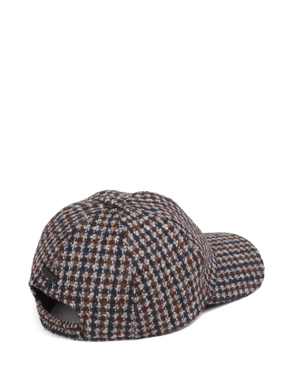 Fedeli houndstooth wool hat - ブラウン Fedeli houndstooth wool hat - ブラウン