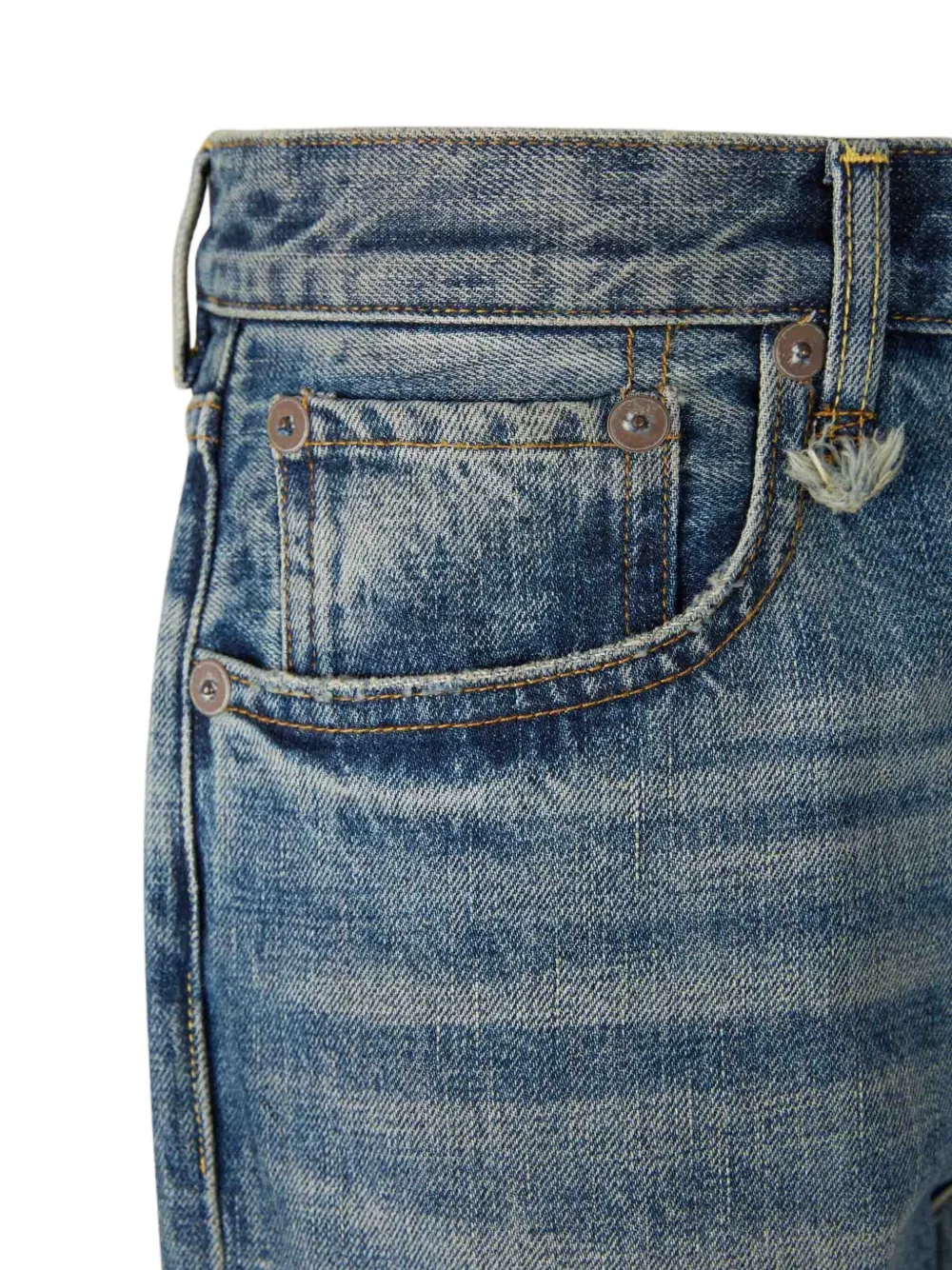 R13 Jeans met geborduurde zak Blauw