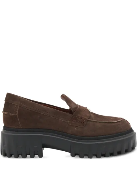 Hogan platform suede loafers