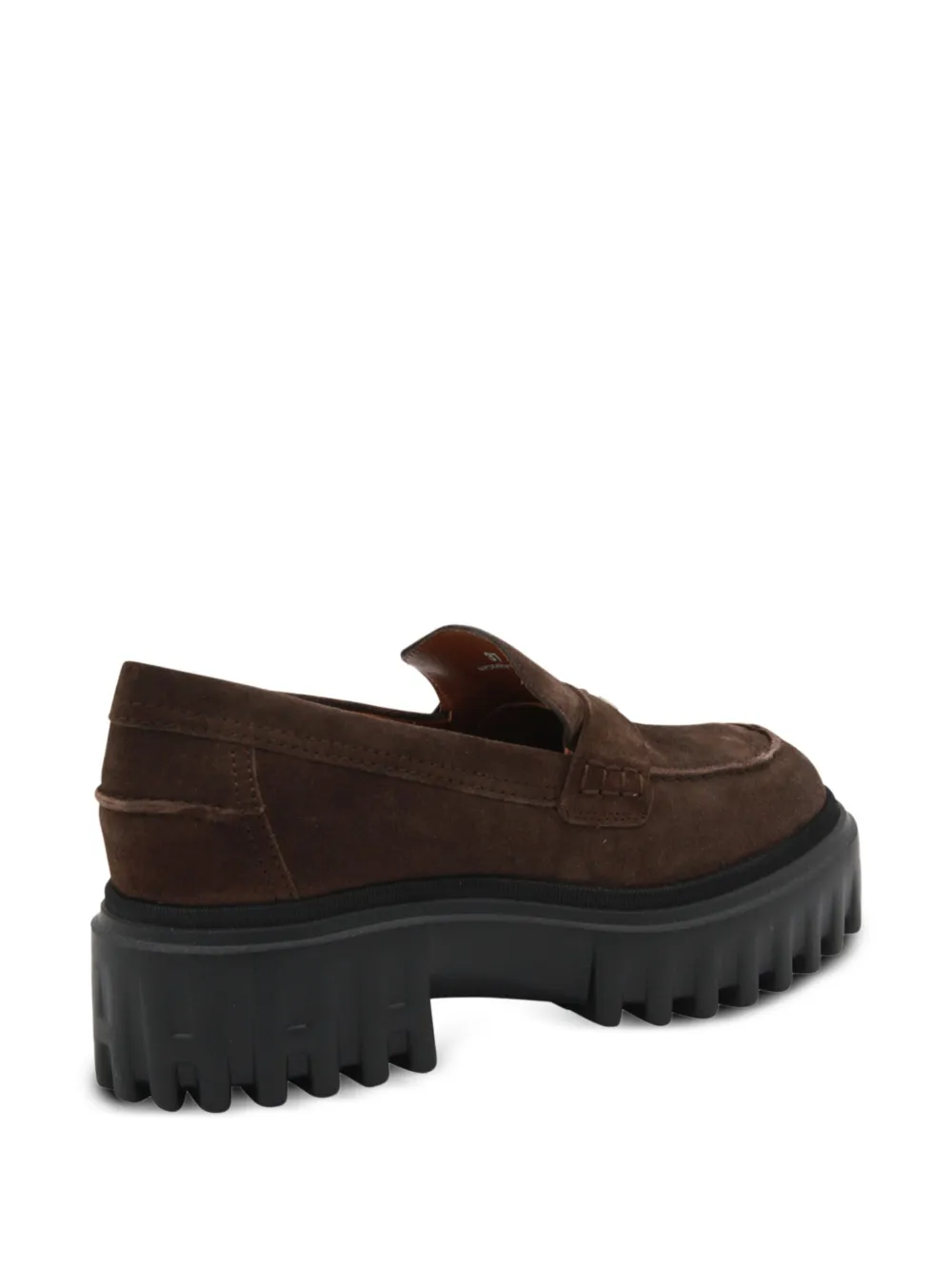 Hogan platform suede loafers Brown