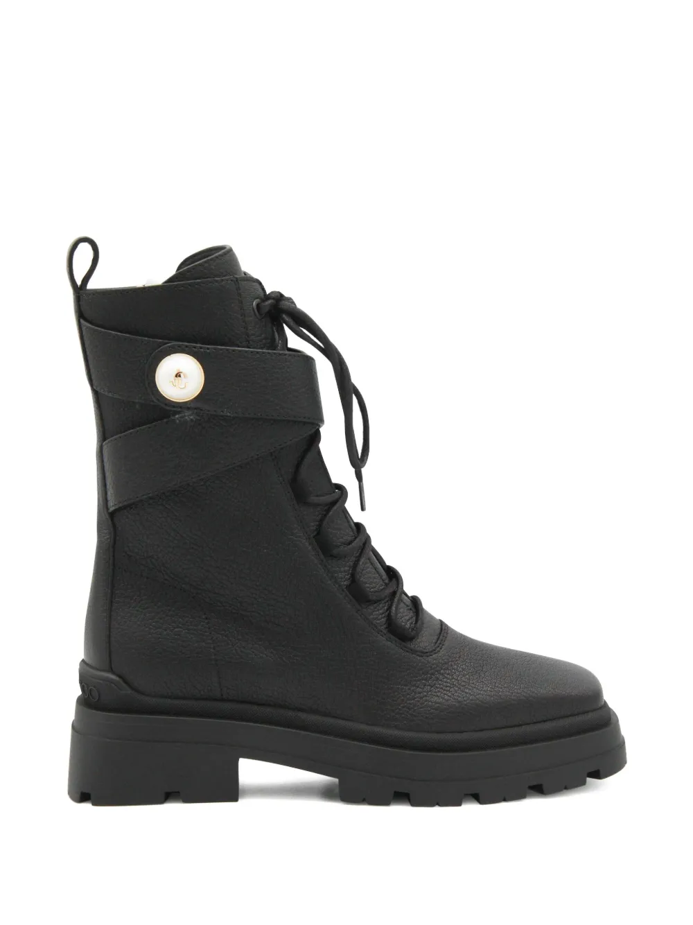 Jimmy Choo 45mm Pearl-embellished Lace-up Combat Boots In Multi