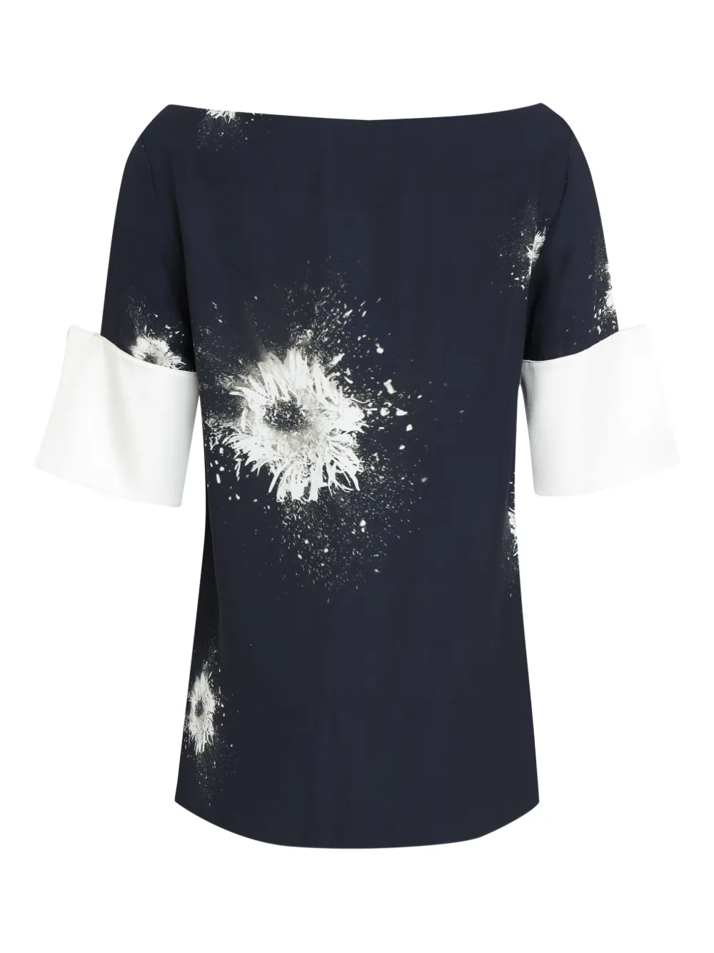 Gloria Coelho Top met korte mouwen en print - Blauw