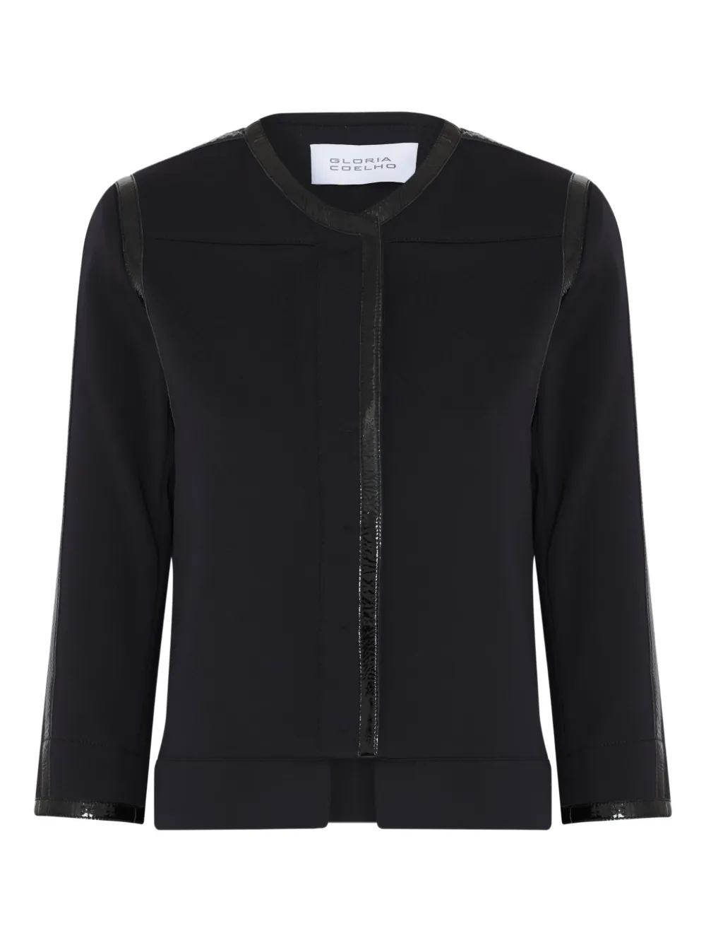 Gloria Coelho Top crop con inserti - Nero