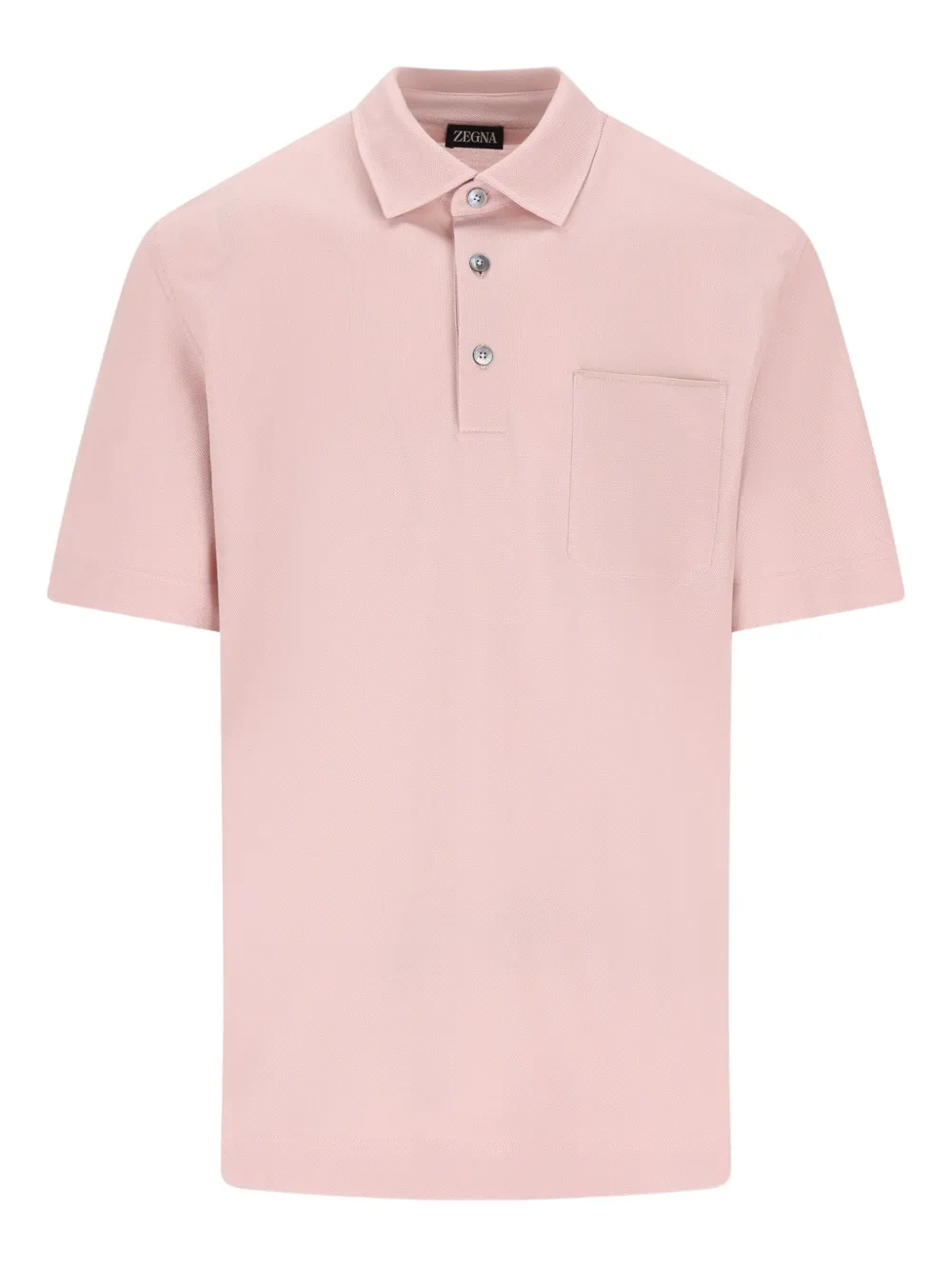 Zegna Chest-pocket Polo Shirt In Pink