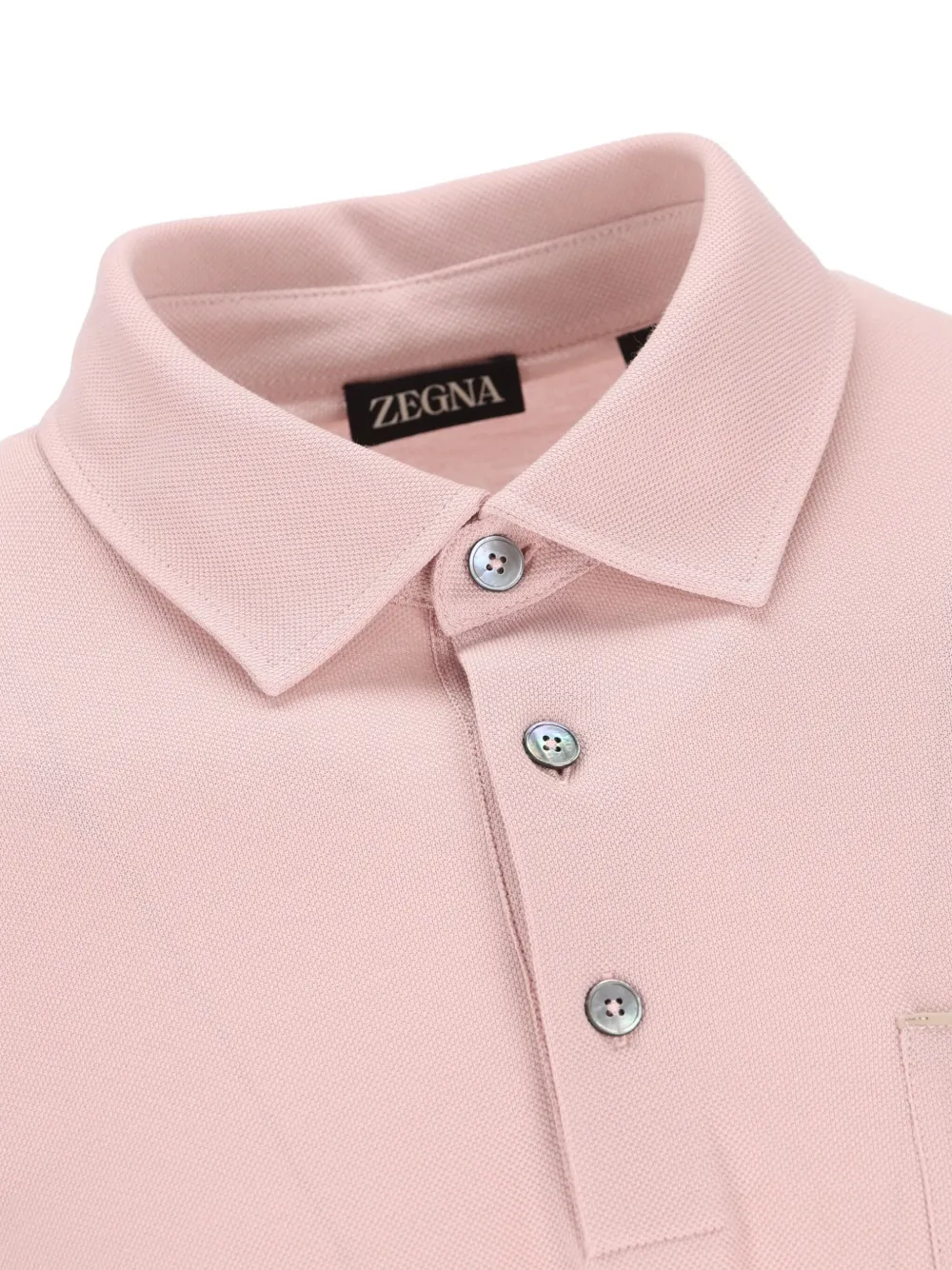 Zegna Chest-pocket Polo Shirt In Pink