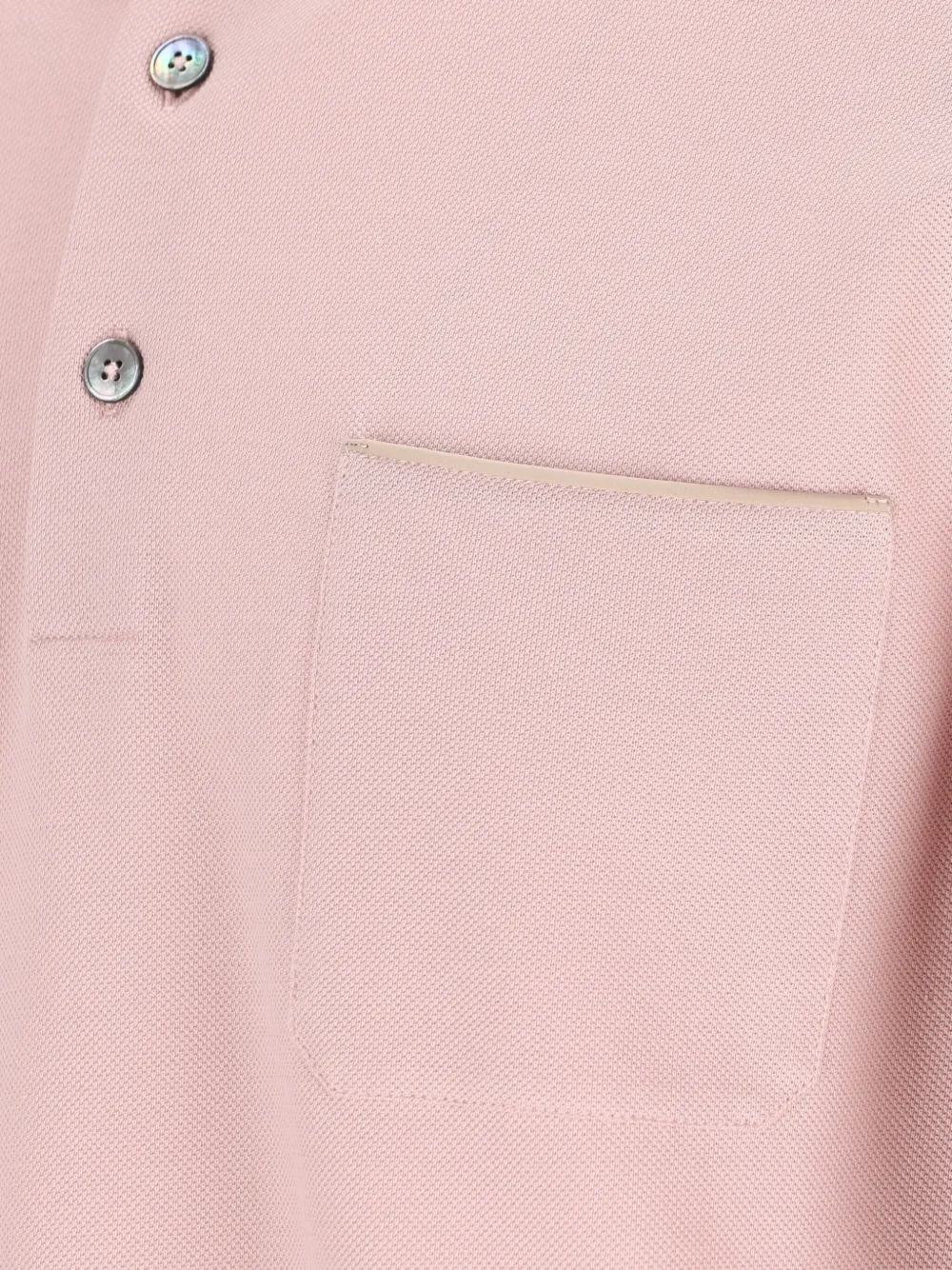 Zegna Chest-pocket Polo Shirt In Pink