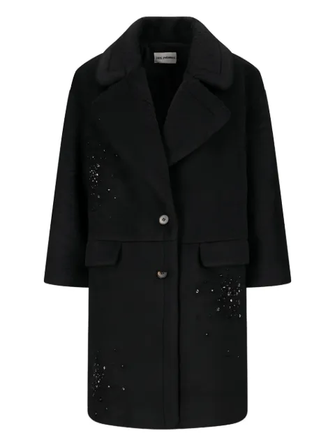 DES PHEMMES Cocoon sequin-embellished coat