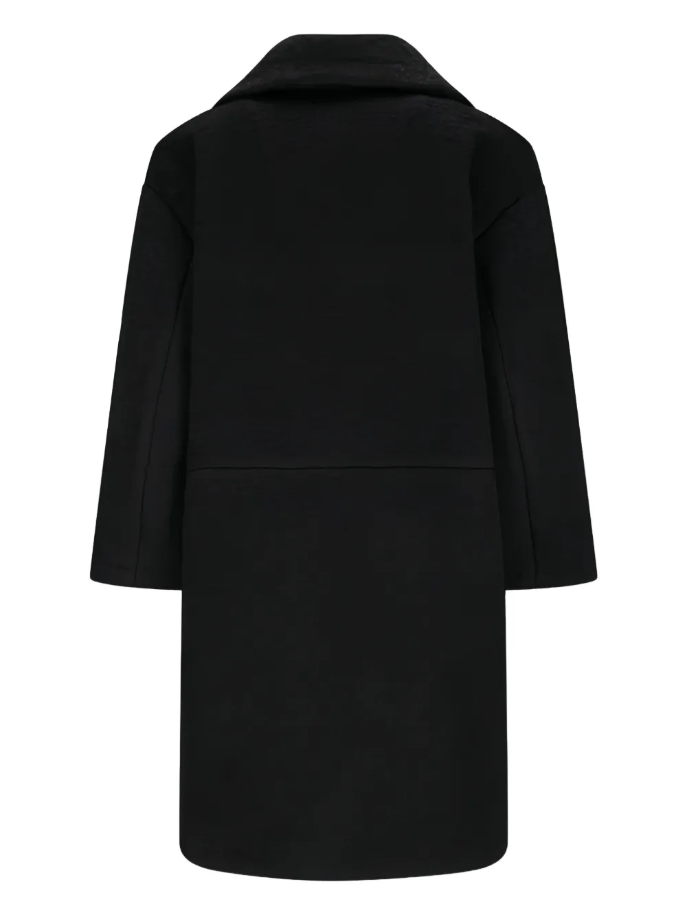 DES PHEMMES Cocoon sequin-embellished coat - Zwart